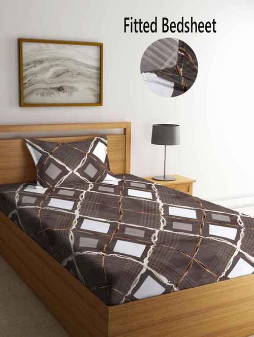 printed bed sheet with pillow cover - 19511612 - Very Small Image - 1