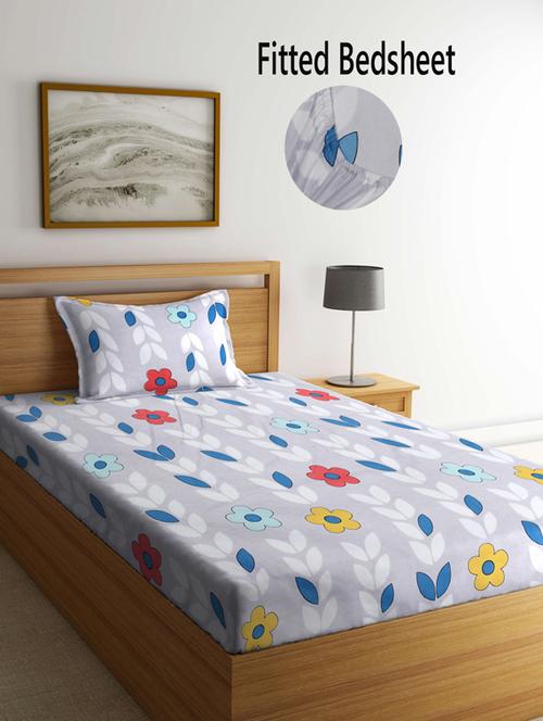printed bed sheet with pillow cover - 19511637 - Very Small Image - 1