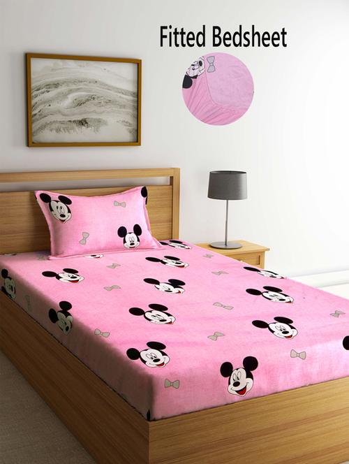 printed bed sheet with pillow cover - 19511642 - Very Small Image - 1