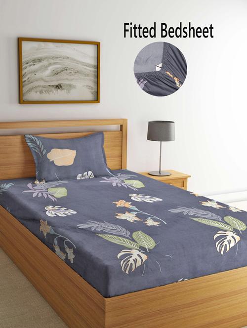printed bed sheet with pillow cover - 19511668 - Very Small Image - 1