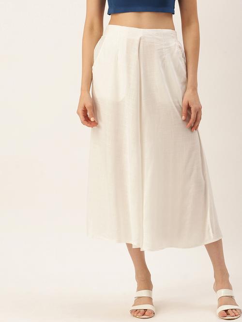 rayon wide leg culottes - 19511690 - Very Small Image - 1