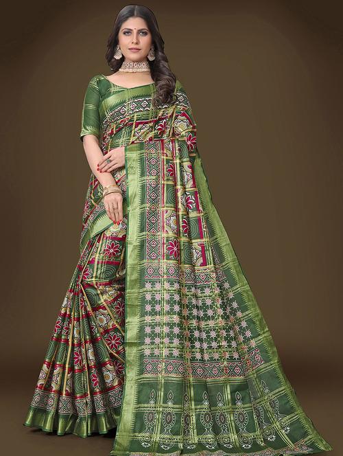 self designed printed saree - 19511919 - Very Small Image - 1