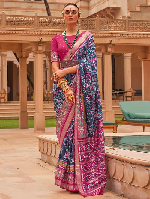 self designed printed saree - 19512295 - Very Small Image - 1