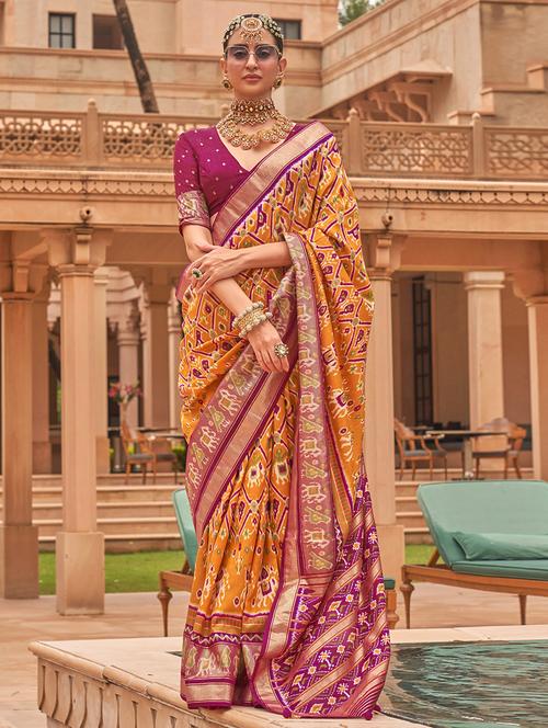 self designed printed saree - 19512296 - Very Small Image - 1