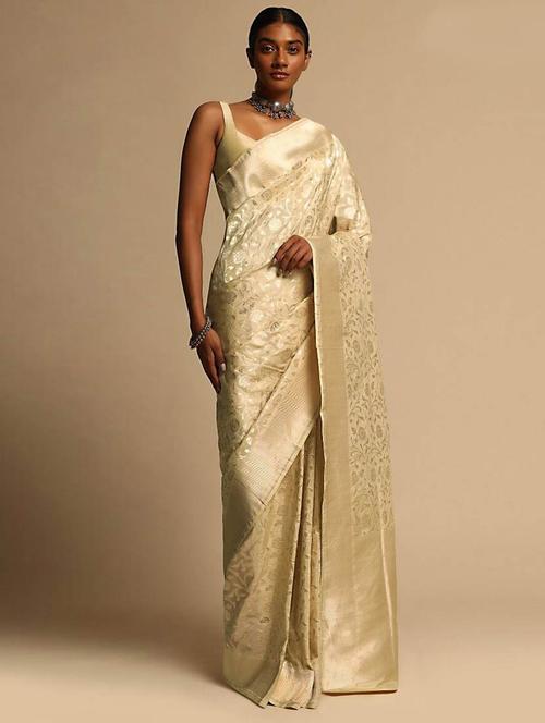 self designed woven saree with blouse - 19512516 - Very Small Image - 1
