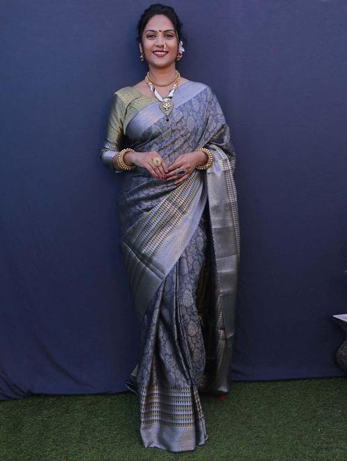 kanjivaram silk saree - 19513304 - Very Small Image - 1