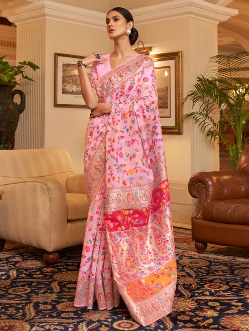 pashmina saree - 19513349 - Very Small Image - 1