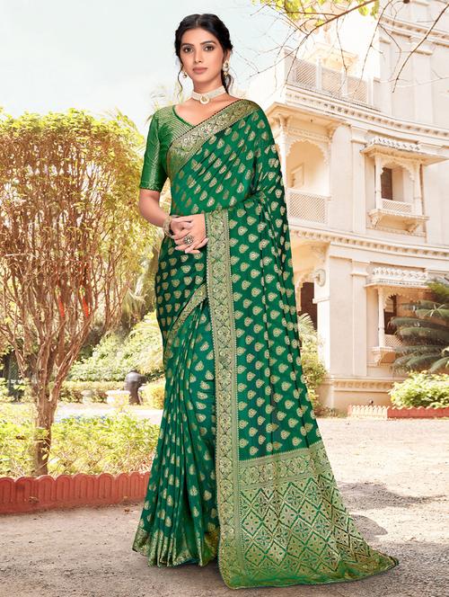 banarasi silk saree - 19513352 - Very Small Image - 1