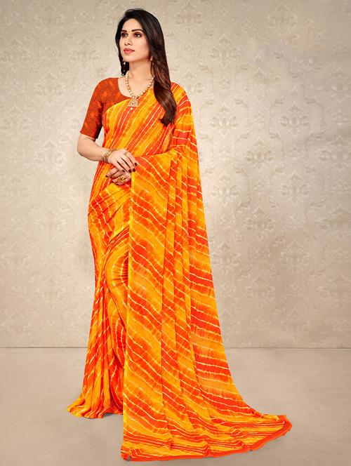 chiffon plain saree - 19513510 - Very Small Image - 1