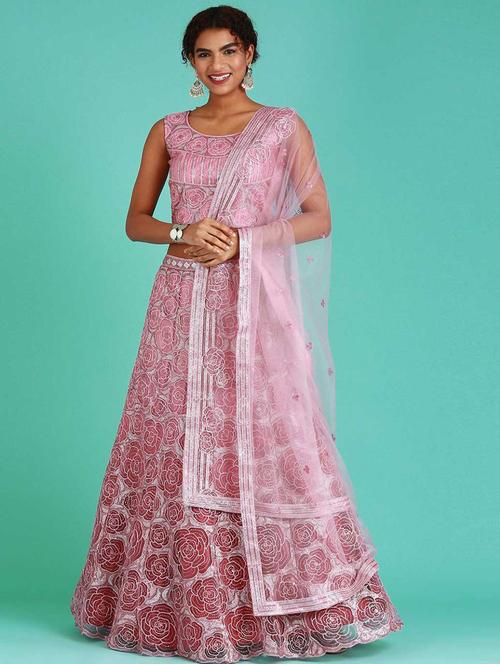 embroidered unstitched lehenga choli with dupatta - 19513697 - Very Small Image - 1