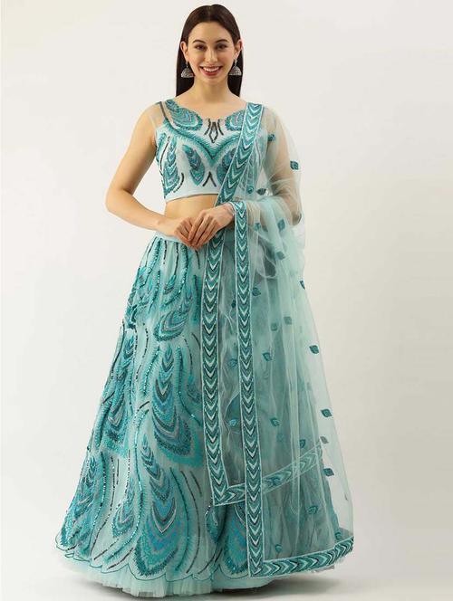 embroidered unstitched lehenga choli with dupatta - 19513833 - Very Small Image - 1
