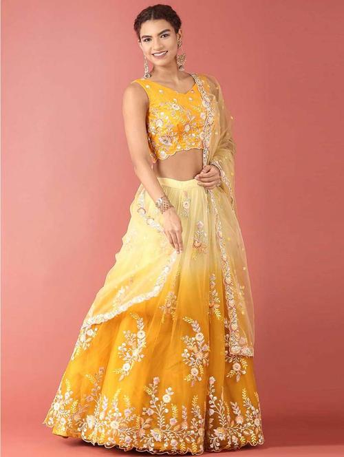 embroidered unstitched lehenga choli with dupatta - 19513842 - Very Small Image - 1