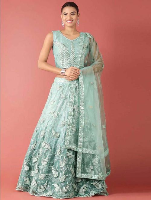 embroidered unstitched lehenga choli with dupatta - 19513846 - Very Small Image - 1