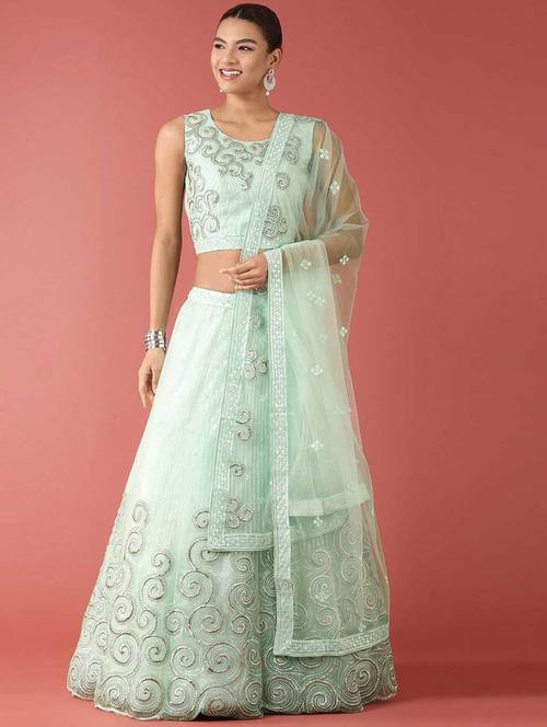embroidered unstitched lehenga choli with dupatta - 19513862 - Very Small Image - 1