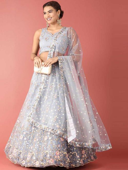 embroidered unstitched lehenga choli with dupatta - 19513864 - Very Small Image - 1