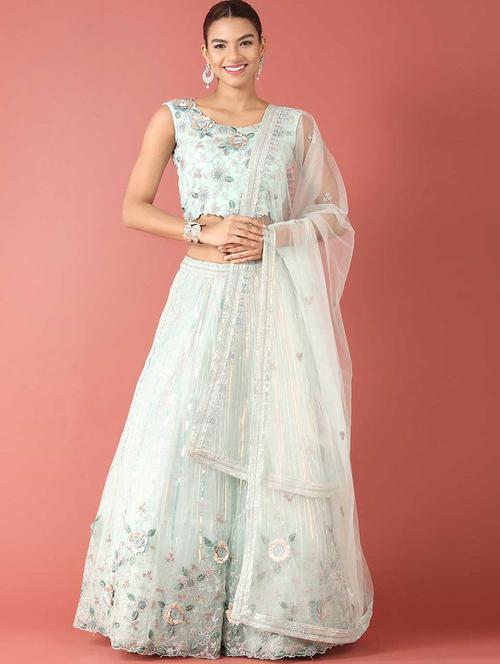 embroidered unstitched lehenga choli with dupatta - 19513866 - Very Small Image - 1