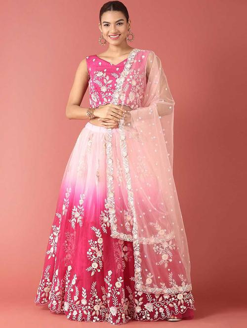 embroidered unstitched lehenga choli with dupatta - 19513869 - Very Small Image - 1