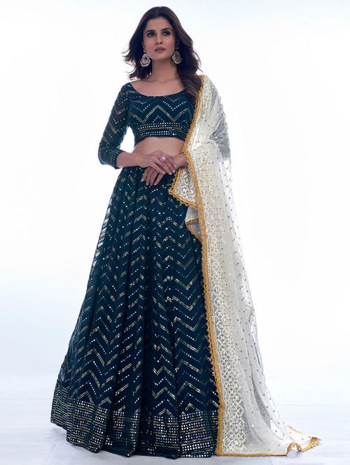 embroidered unstitched lehenga choli with dupatta - 19513881 - Very Small Image - 1