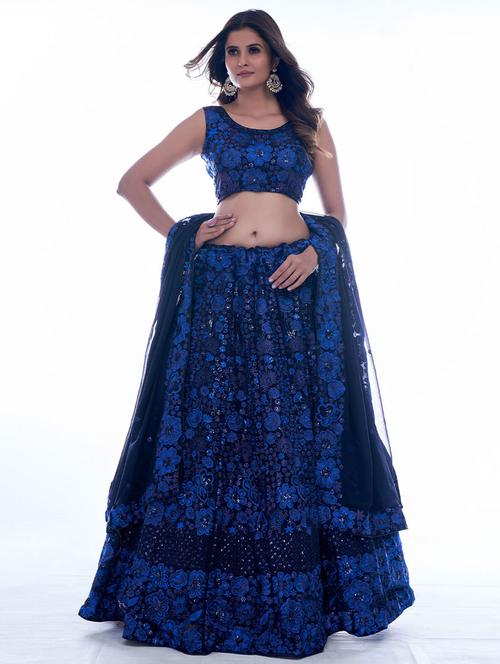 embroidered unstitched lehenga choli with dupatta - 19513882 - Very Small Image - 1