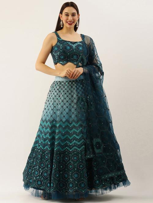 embroidered unstitched lehenga choli with dupatta - 19513939 - Very Small Image - 1