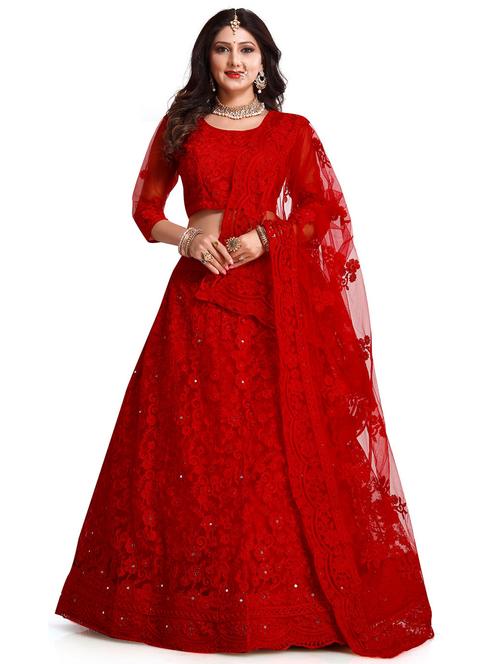 embroidered unstitched lehenga choli with dupatta - 19513958 - Very Small Image - 1
