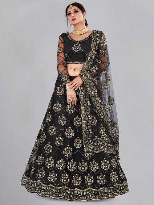 embroidered unstitched lehenga choli with dupatta - 19513974 - Very Small Image - 1