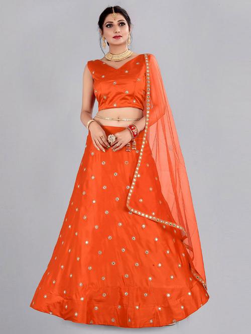 embroidered unstitched lehenga choli with dupatta - 19513980 - Very Small Image - 1