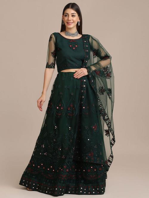 embroidered unstitched lehenga choli with dupatta - 19513989 - Very Small Image - 1
