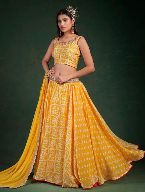 embroidered unstitched lehenga choli with dupatta - 19513999 - Very Small Image - 1