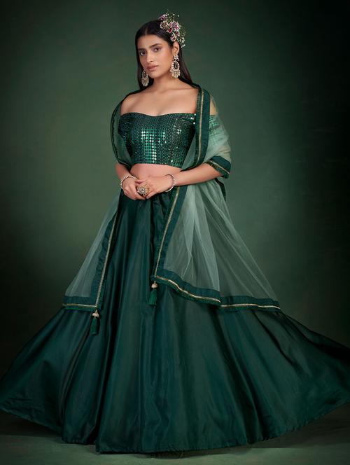 embroidered unstitched lehenga choli with dupatta - 19514002 - Very Small Image - 1
