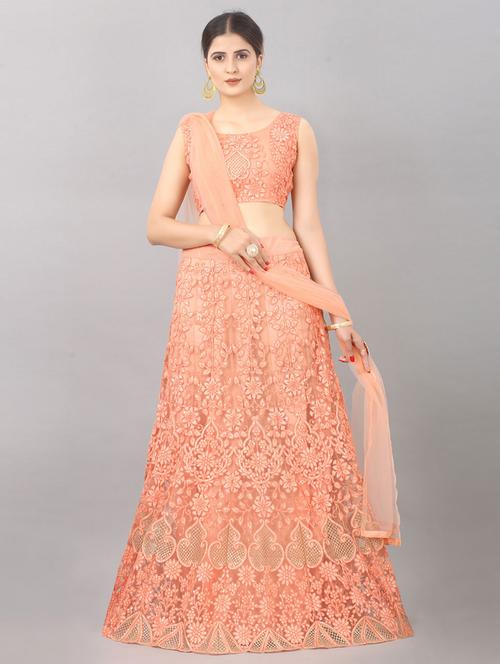 embroidered unstitched lehenga choli with dupatta - 19514058 - Very Small Image - 1