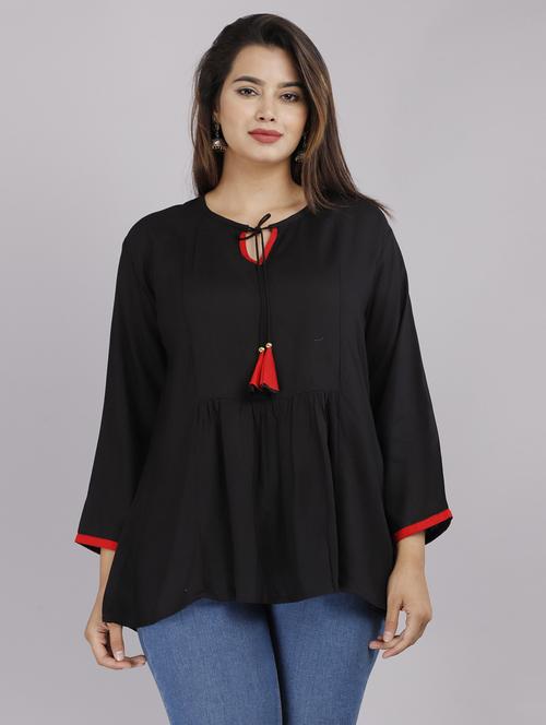 solids viscose regular top - 19514776 - Very Small Image - 1