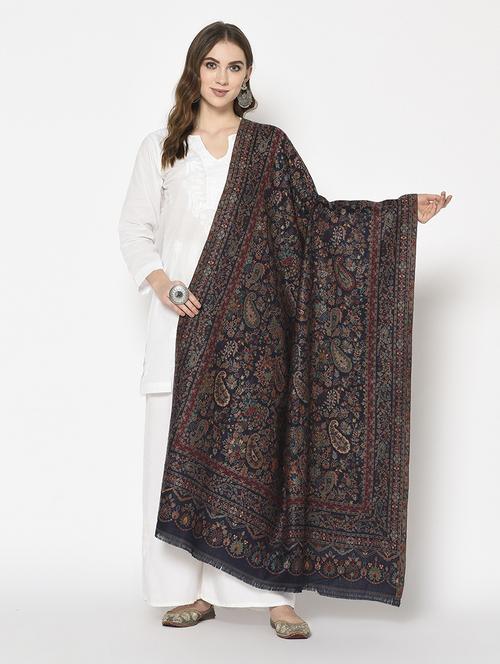 dark blue acrylic shawl - 19515169 - Very Small Image - 1