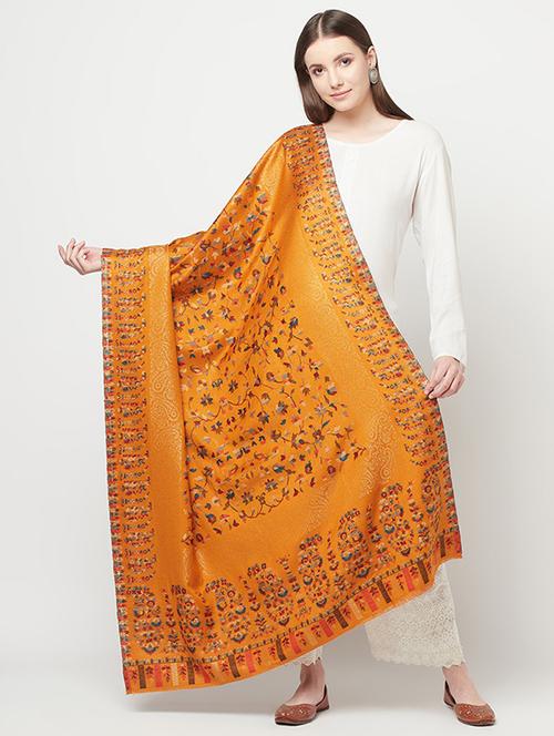 yellow wool shawl - 19515201 - Very Small Image - 1