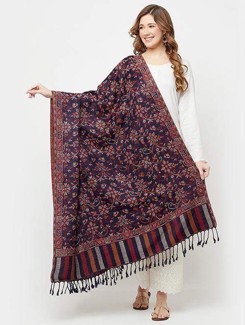 dark blue acrylic shawl - 19515317 - Very Small Image - 1