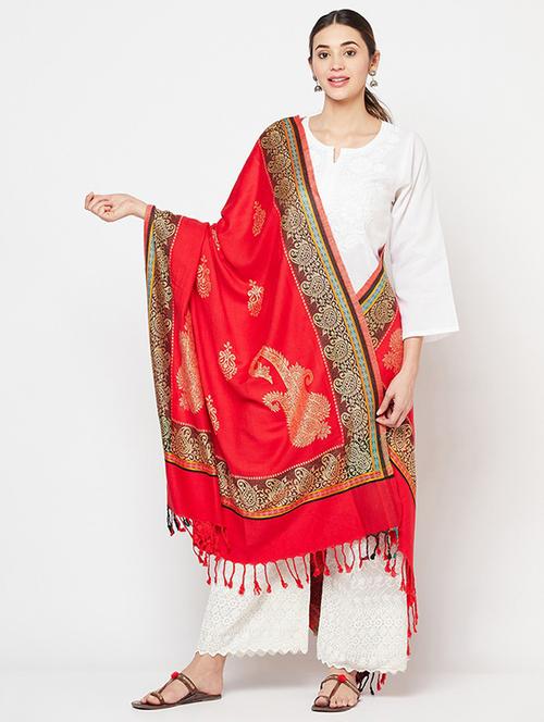 red acrylic shawl - 19515335 - Very Small Image - 1
