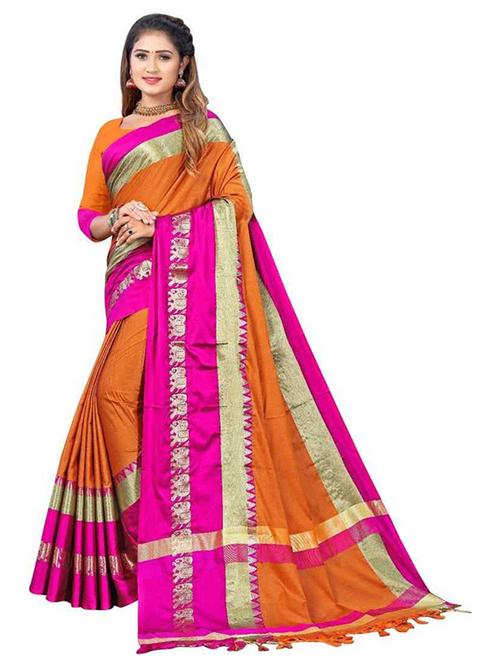 zari banarasi saree with blouse - 19515612 - Very Small Image - 1