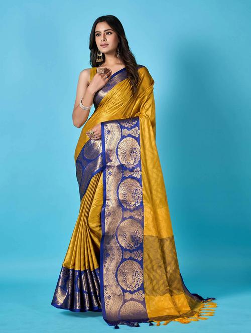 green art silk maheshwari saree - 19515816 - Very Small Image - 1