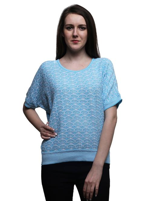 light blue poly cotton regular top - 19516430 - Very Small Image - 1