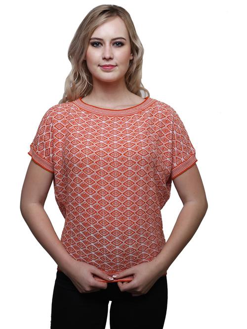 orange poly cotton regular top - 19516520 - Very Small Image - 1