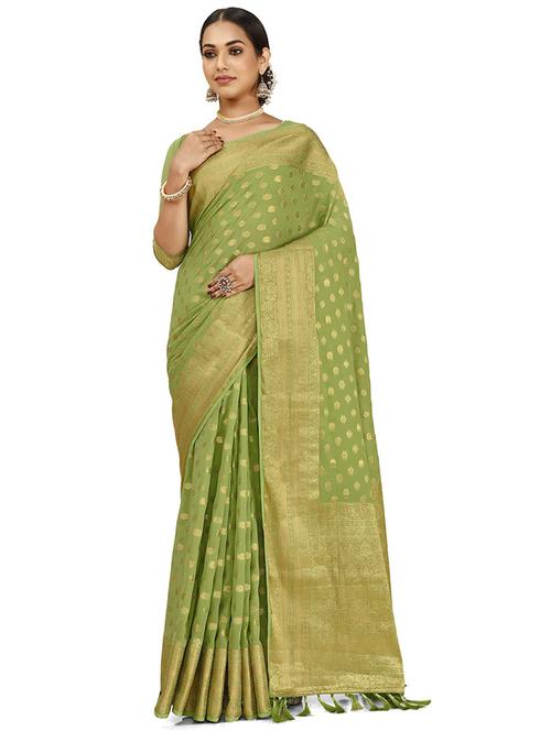 women's banarasi saree with blouse - 19516544 - Very Small Image - 1