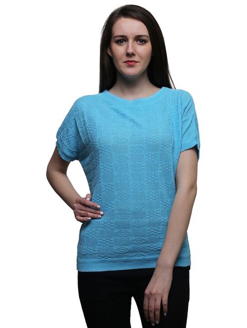 women's straight round neck top - 19516636 - Very Small Image - 1