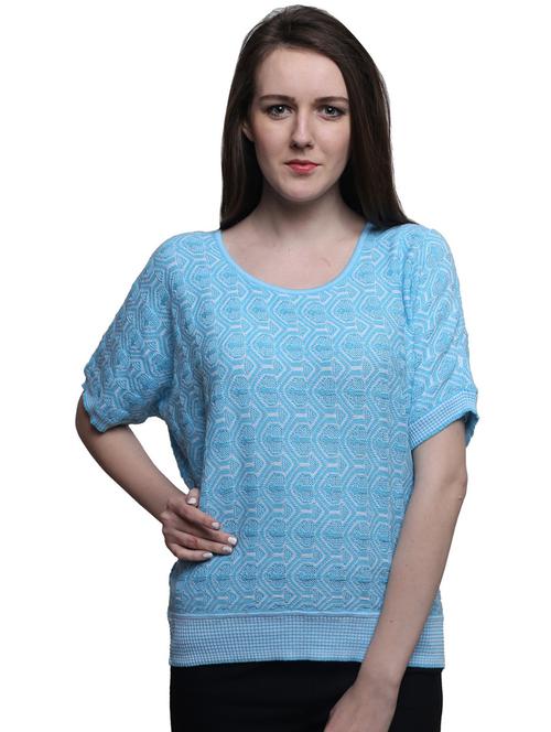 blue poly cotton regular top - 19516828 - Very Small Image - 1