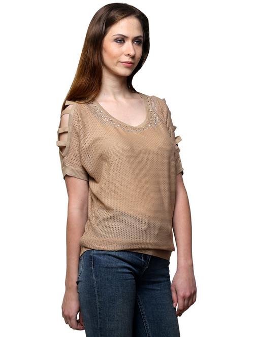 beige poly cotton regular top - 19516843 - Very Small Image - 1