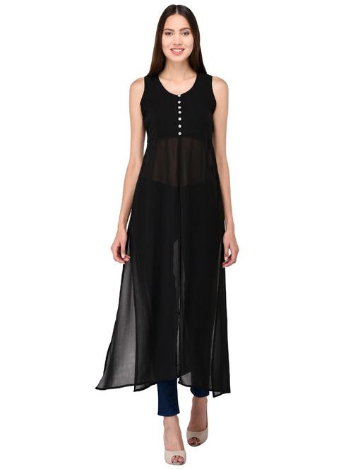 women's a line round neck top - 19517794 - Very Small Image - 1