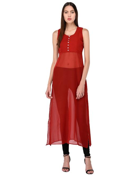 women's a line round neck top - 19517811 - Very Small Image - 1