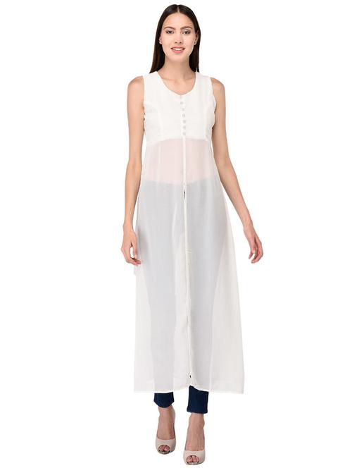 women's a line round neck top - 19517813 - Very Small Image - 1