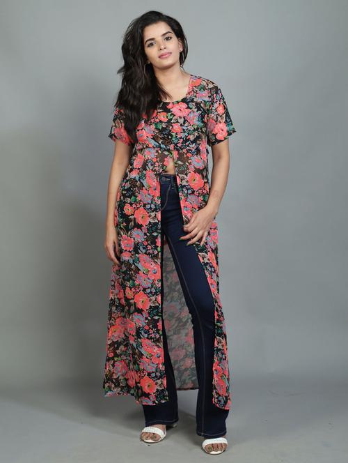 women's a line round neck top - 19517821 - Very Small Image - 1