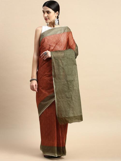 women's geometric maroon colored saree - 19518201 - Very Small Image - 1
