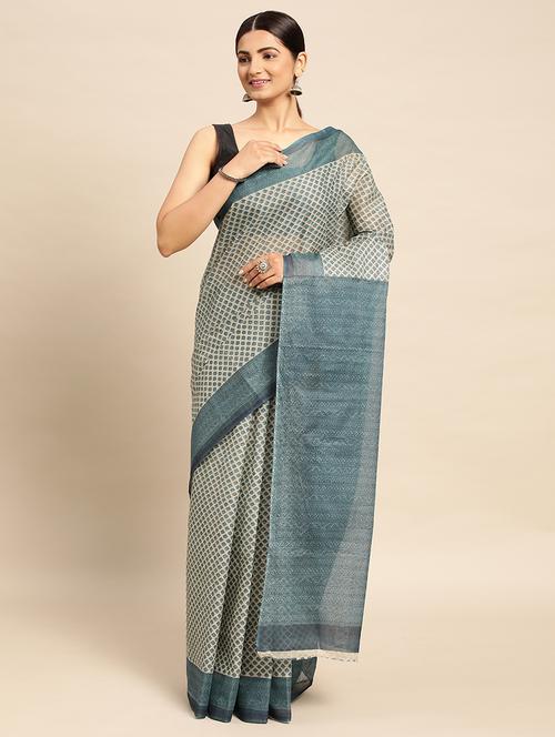 women's floral grey colored saree - 19518214 - Very Small Image - 1